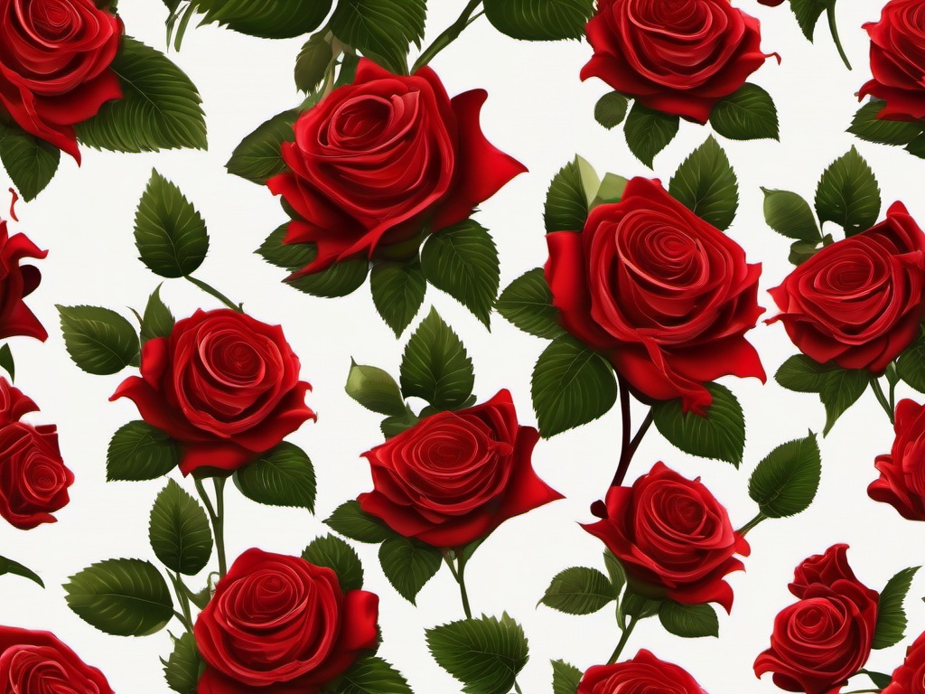 Wallpaper With Red Roses - Romantic wallpaper adorned with red roses.  background wallpaper