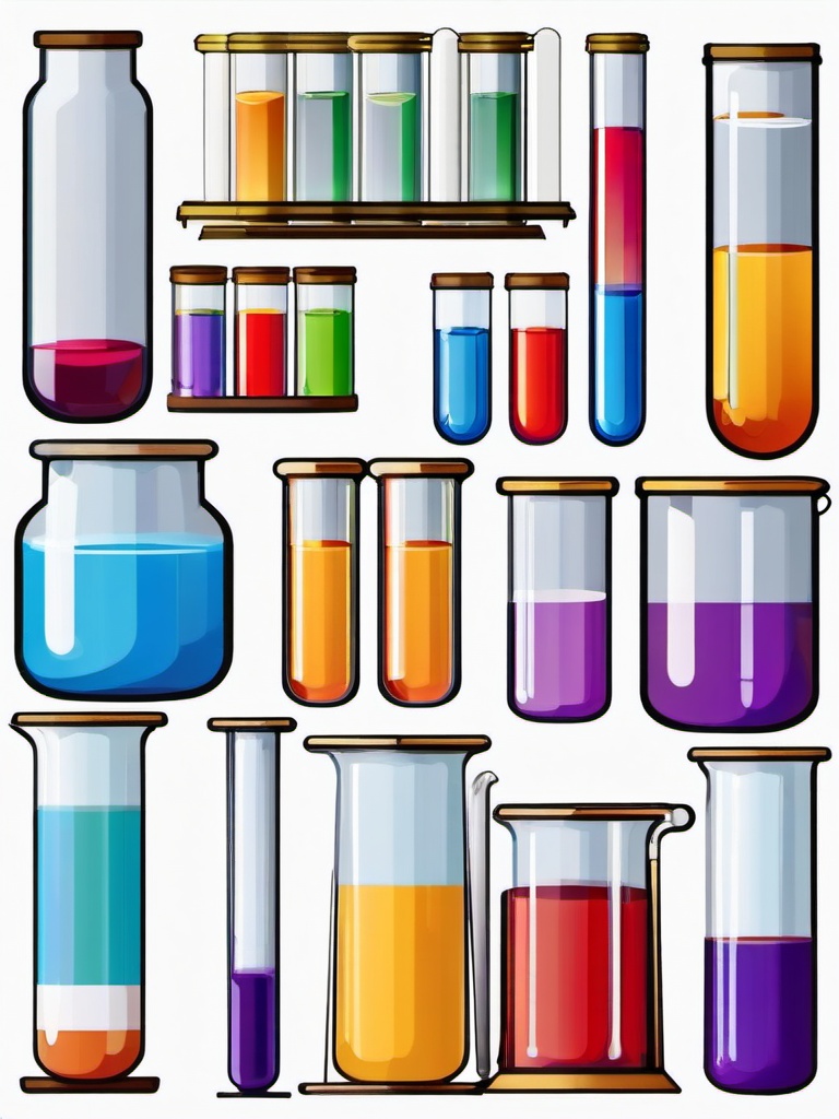 Test Tube clipart - Cylindrical container for mixing and holding liquids, ,color clipart vector style