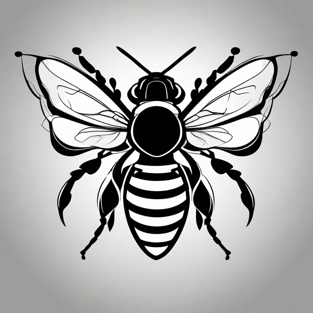 simple bee tattoo  vector tattoo design