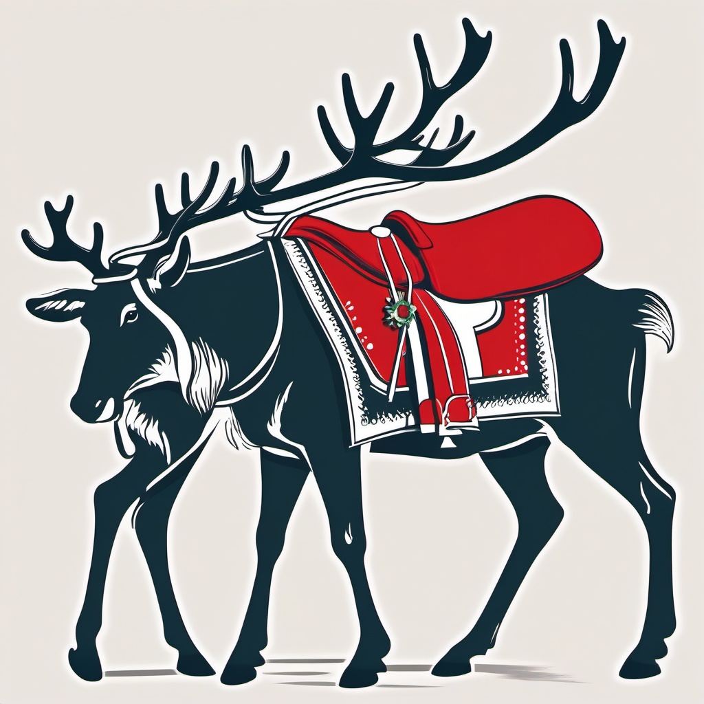 Reindeer clipart - reindeer with a red nose  