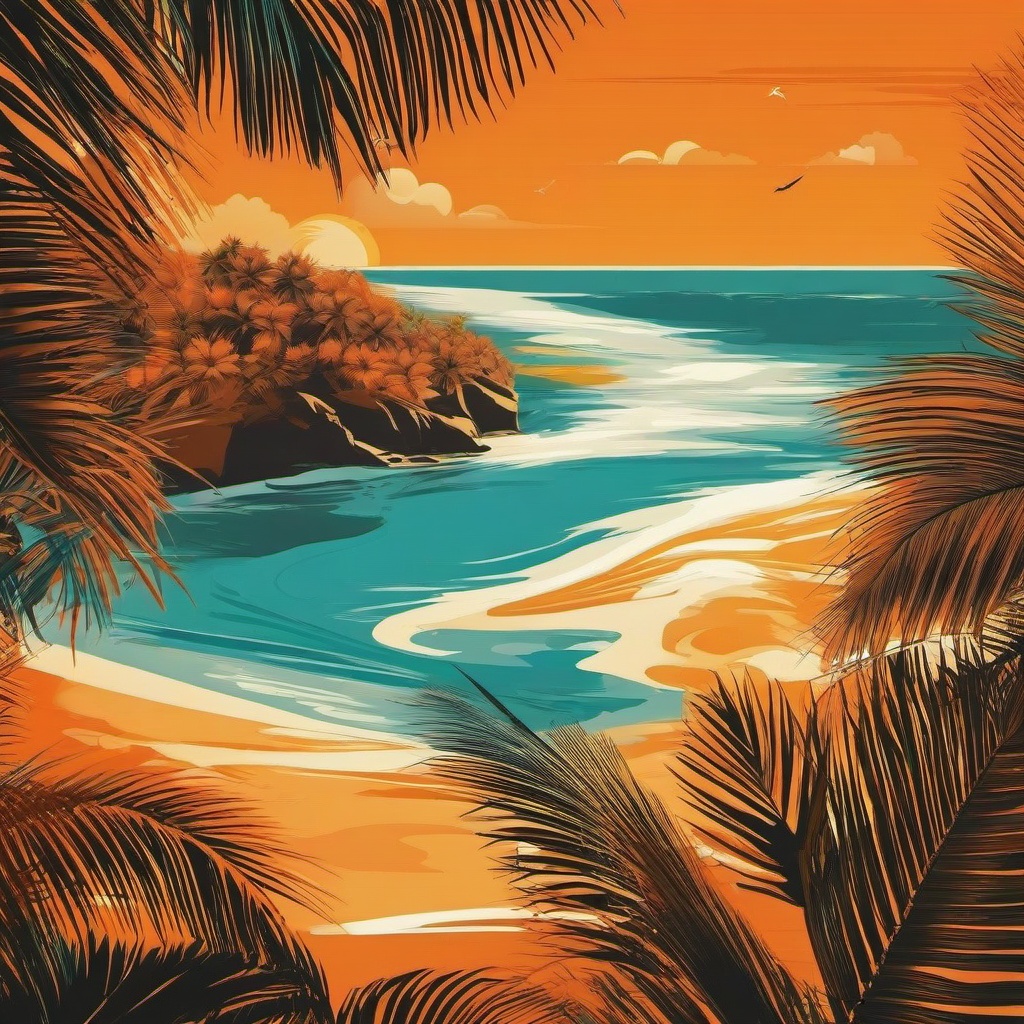 Beach Background Wallpaper - orange tropical background  