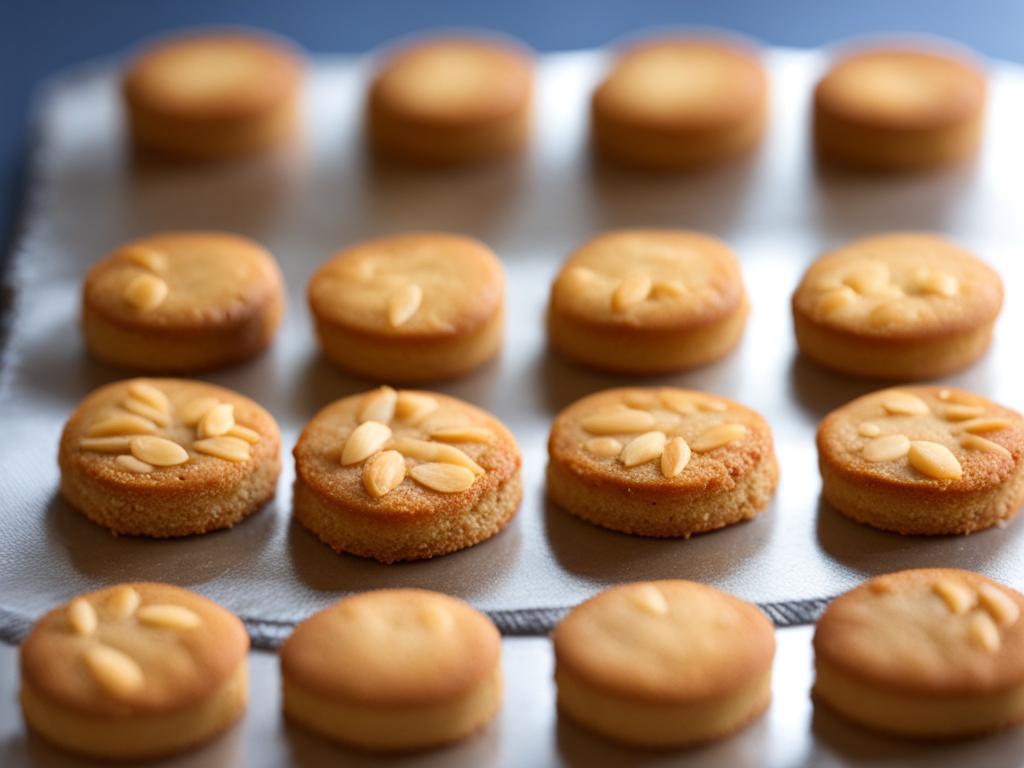 biscoitos de amendoa, portuguese almond cookies, relished at a quaint seaside town in algarve. 