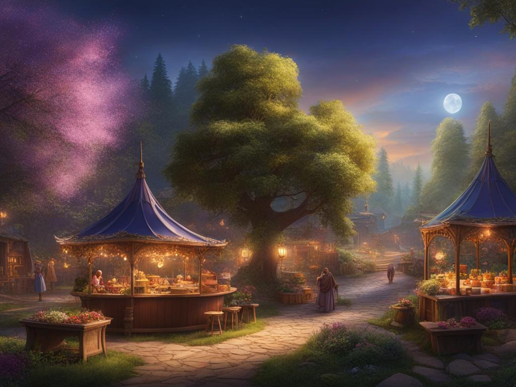 marketplace in the heart of the enchanted forest 