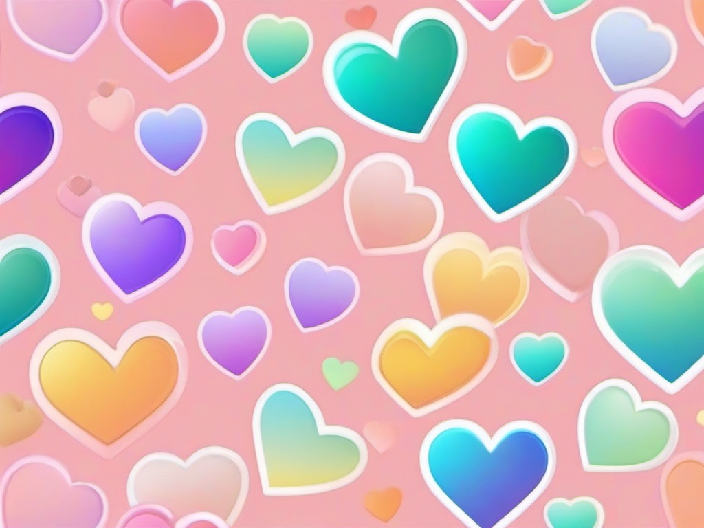 Pastel Rainbow Heart Wallpaper  