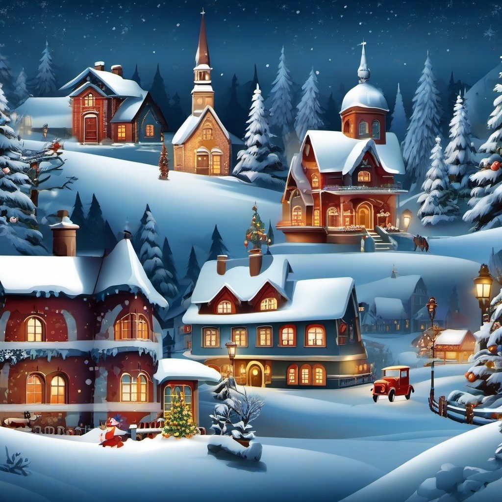 Christmas Background Wallpaper - winter village background  