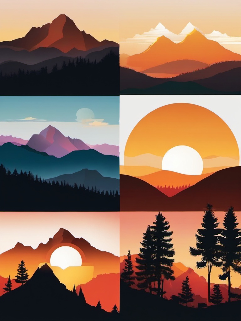 Mountain Sunrise Expedition clipart - Expedition to capture the sunrise, ,vector color clipart,minimal