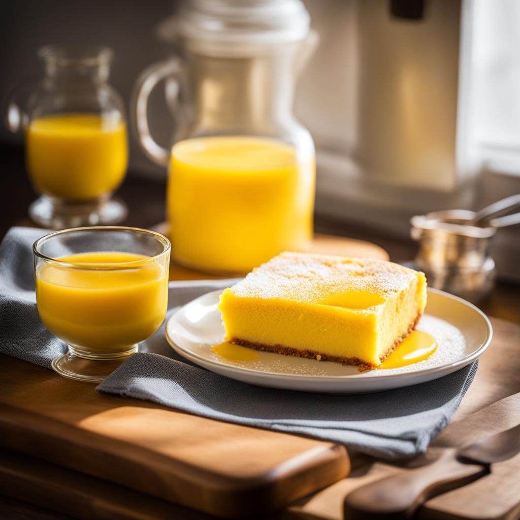 quindim in a sunny kitchen - baking bright yellow quindim, a brazilian custard dessert, in a sunlit kitchen. 