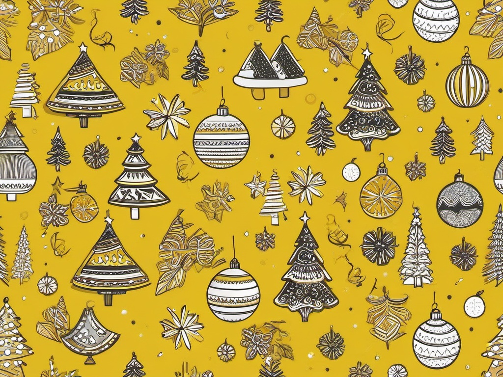 Christmas Yellow Background  