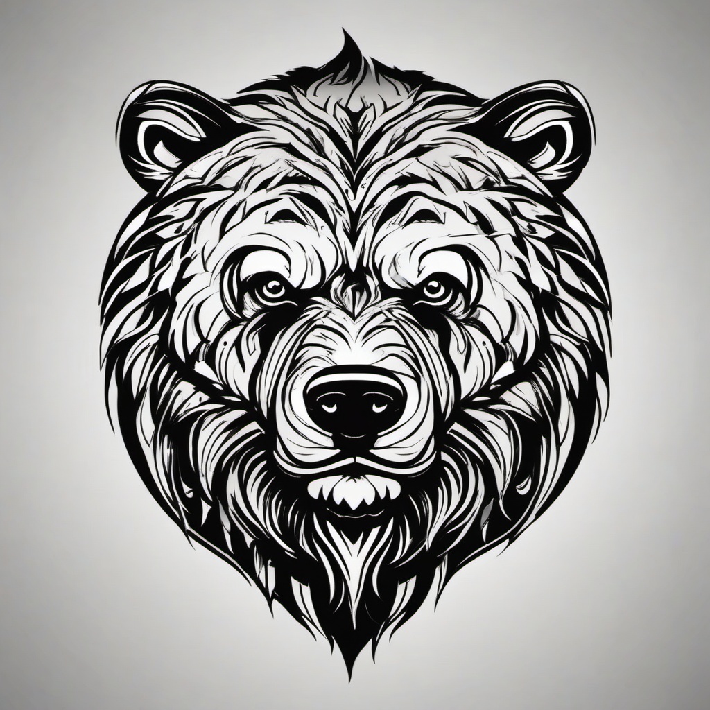 angry bear tattoo designs  simple vector color tattoo