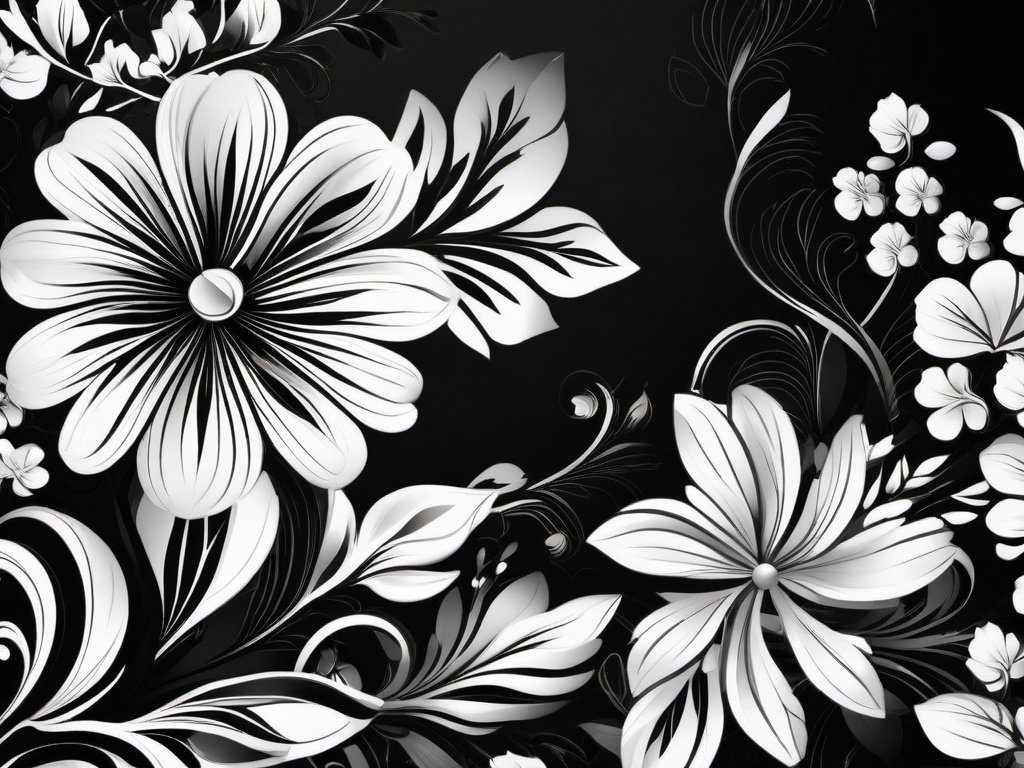 Black Floral Background  ,desktop background wallpaper