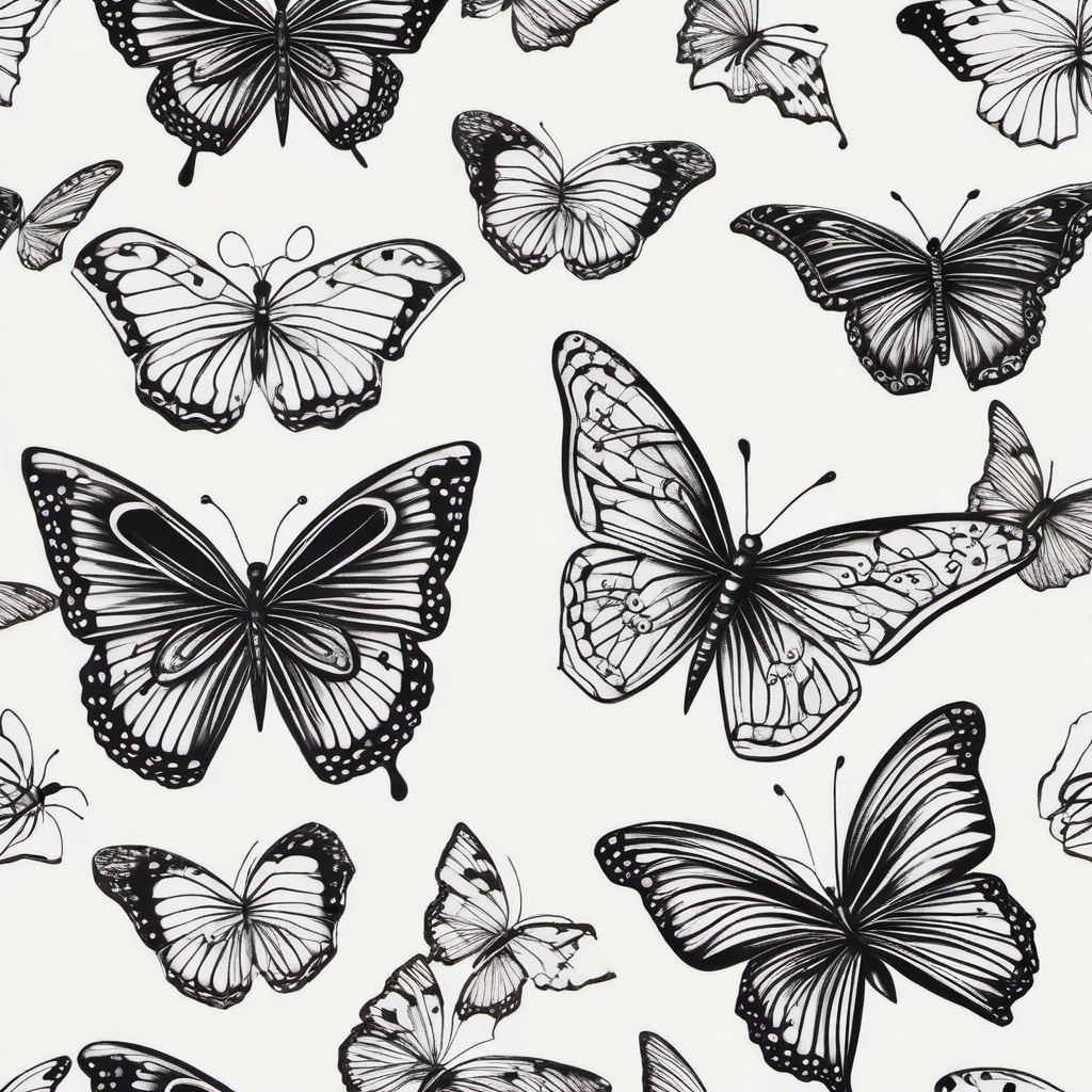 easy butterfly tattoo drawing  