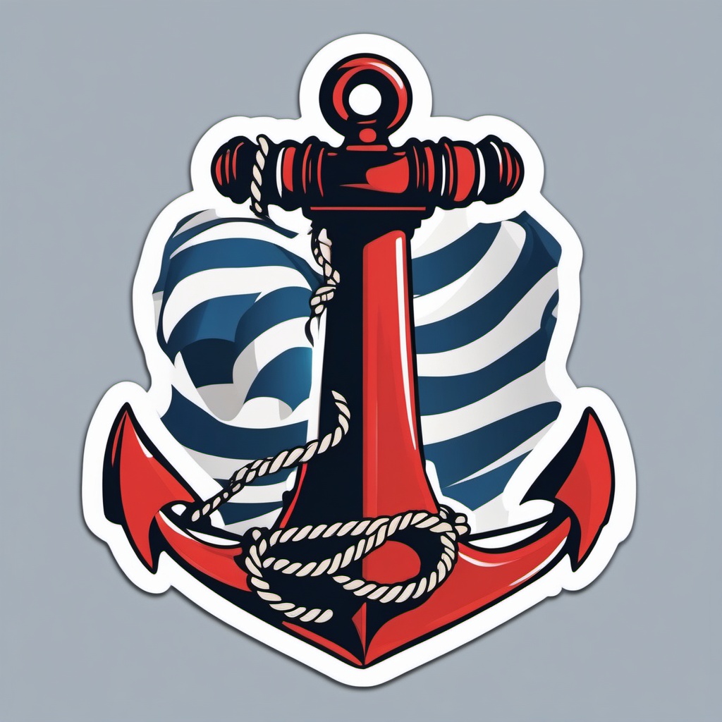 Anchor sticker, Nautical , sticker vector art, minimalist design