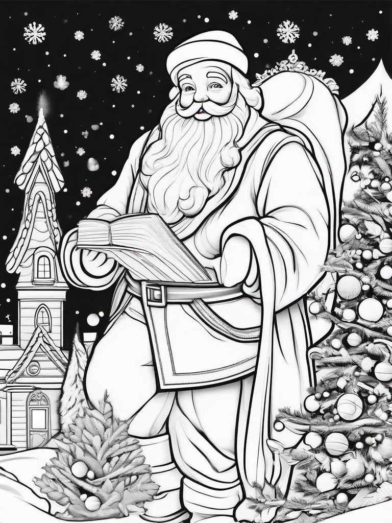 Colouring Pages Santa Claus  outling,coloring pages,black and whit