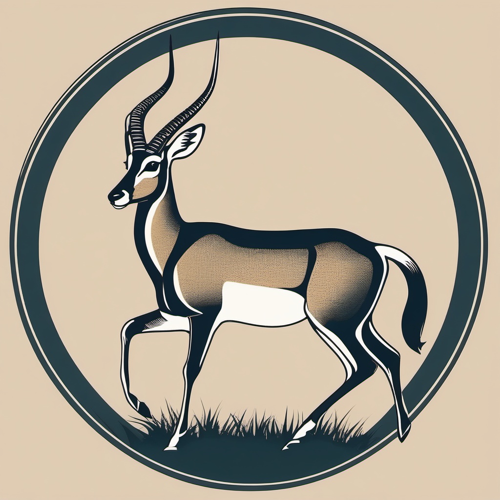 Gazelle clipart - Graceful antelope species found on the savannah, ,vector color clipart,minimal