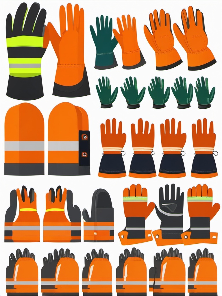 Safety Gloves clipart - Protective gloves for construction work., ,vector color clipart,minimal