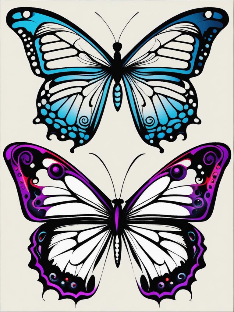 butterfly tattoo designs with various styles and meanings. 