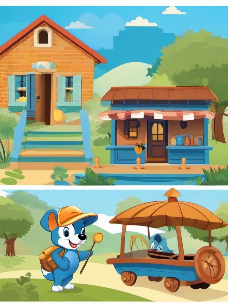 Bluey clipart - Bluey exploring new places  vector clipart