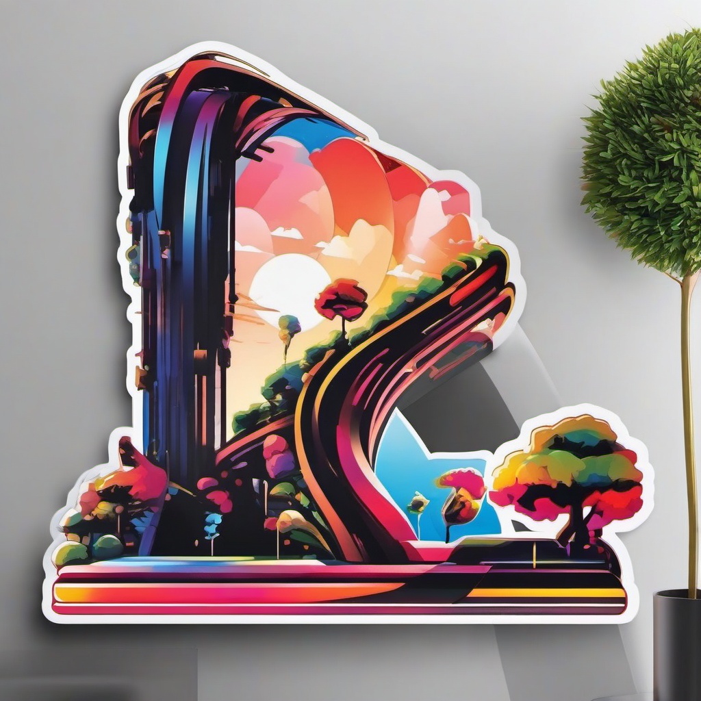 Sculpture Park sticker- 3D Art Appreciation, , color sticker vector art