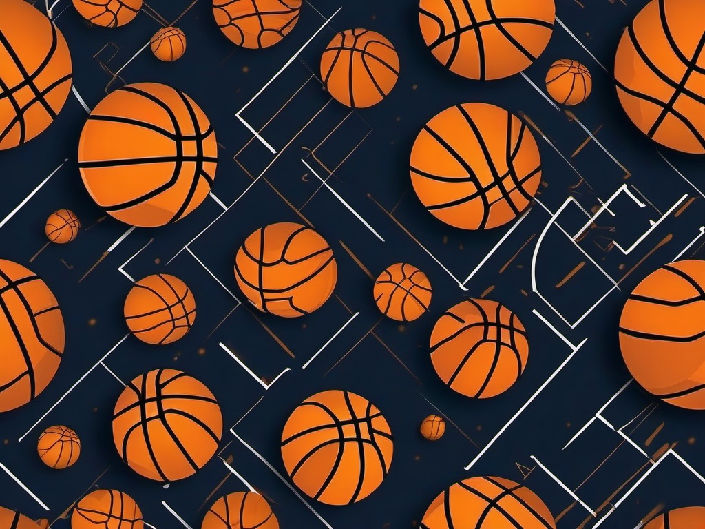 Basketball Backgrounds - Slam Dunk in Basketball Arena  intricate patterns, splash art, wallpaper art