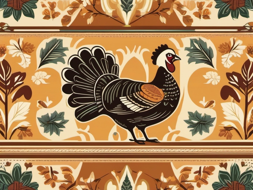 Thanksgiving Wallpaper-A retro-inspired Thanksgiving design, with vintage patterns and nostalgic colors.  aesthetic background wallpaper