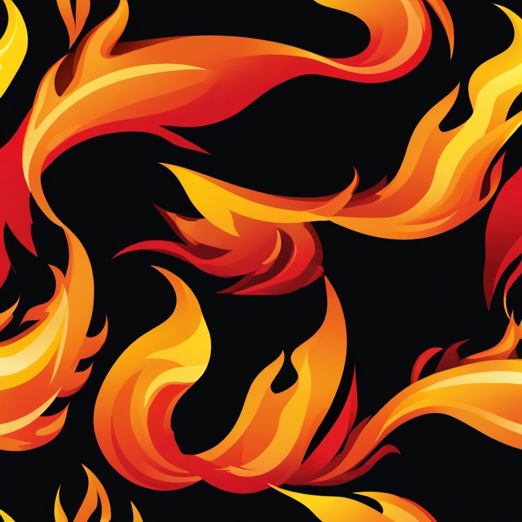 Flame clipart - flame in motion  vector clipart