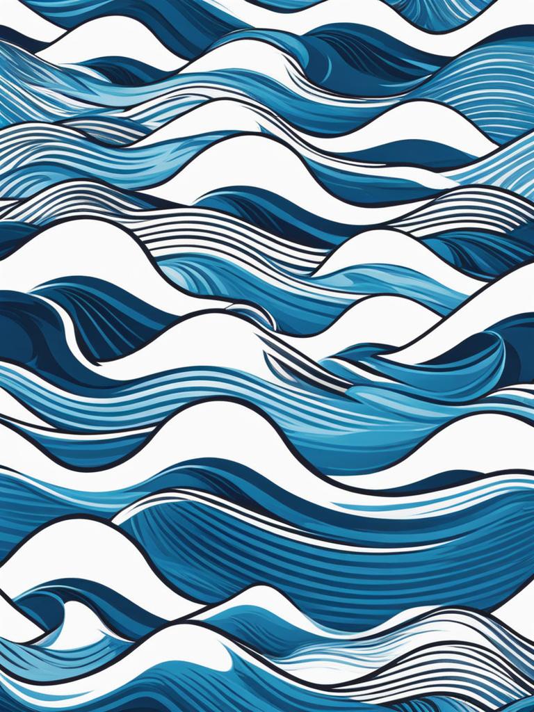 wave clipart - an ocean wave in mid-curl, capturing the thrill of the surf 