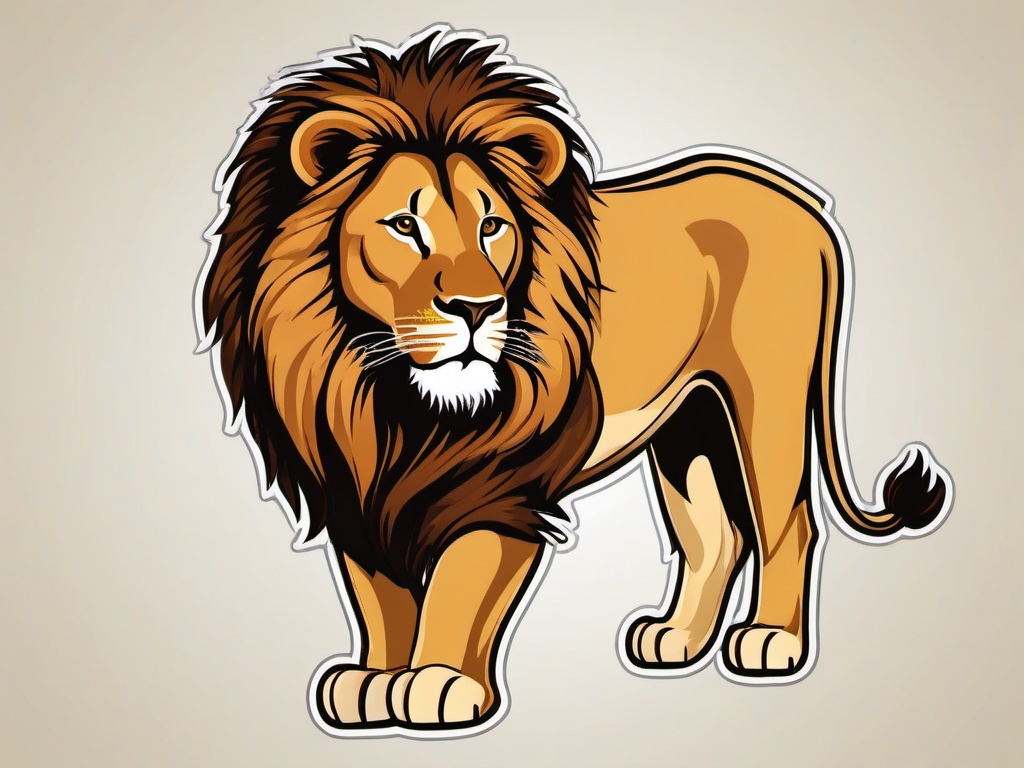 Lion clipart - Majestic carnivore of the African savannah, ,color clipart vector style