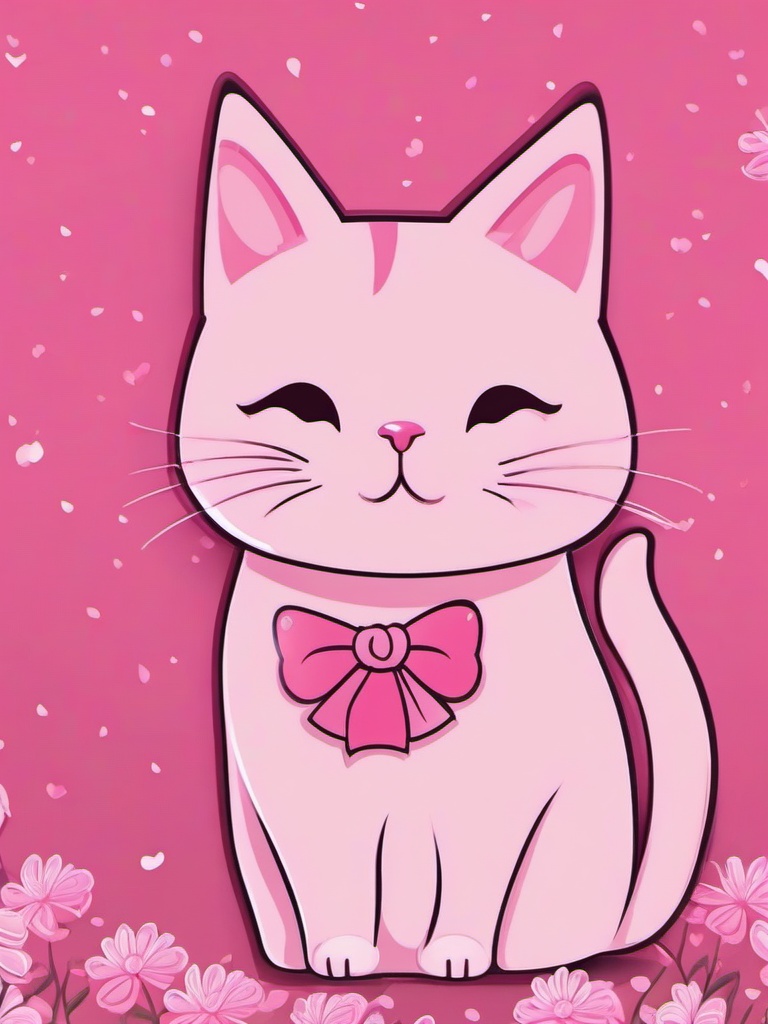 pink cute cat wallpaper  ,mobile iphone background wallpaper