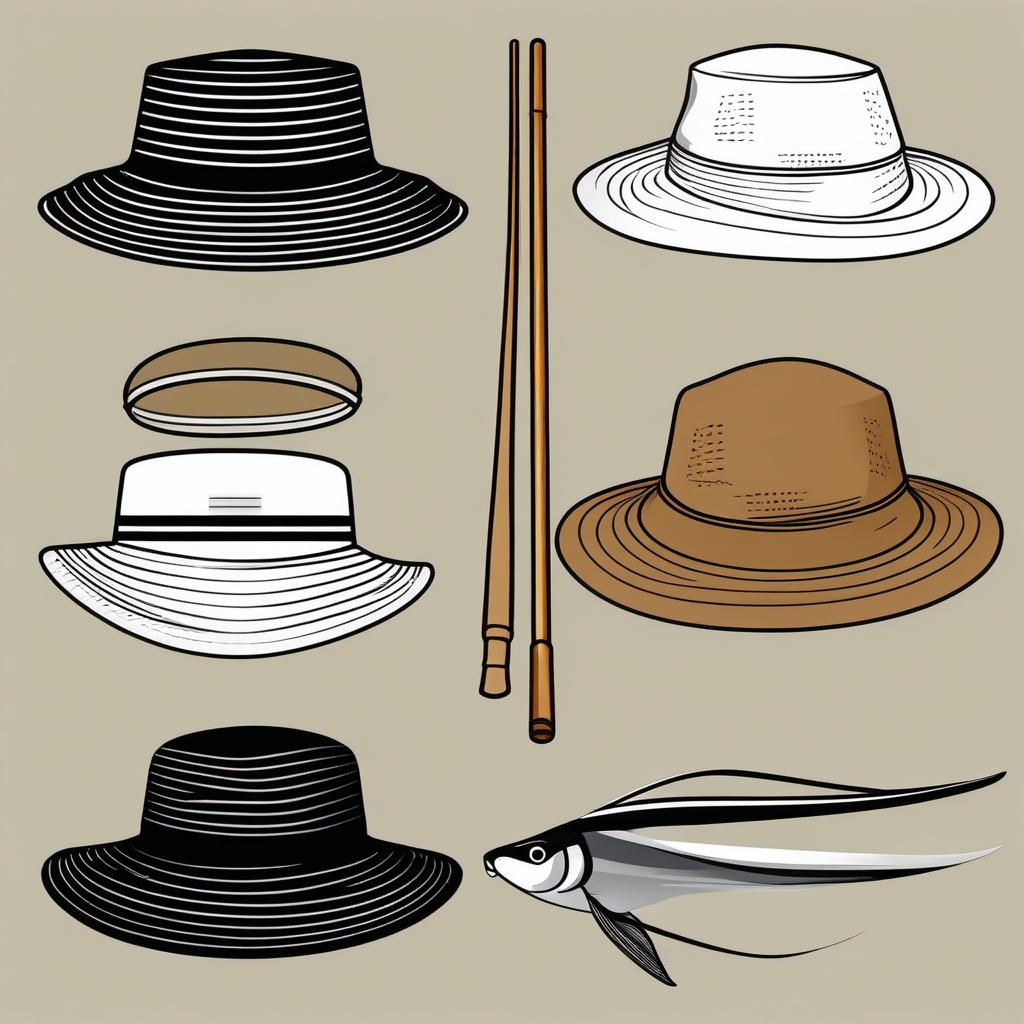 Fisherman's Hat clipart - A traditional fisherman's hat for a day of angling., ,vector color clipart,minimal