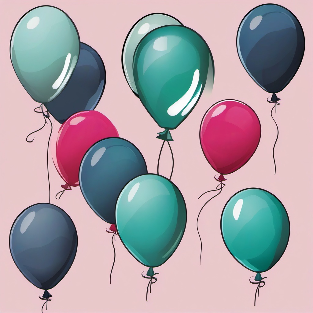 Balloon clipart - balloon bouquet for a celebration  