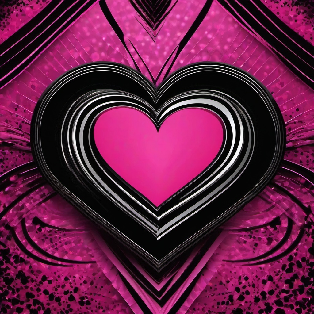 Heart Background Wallpaper - pink heart with black background  