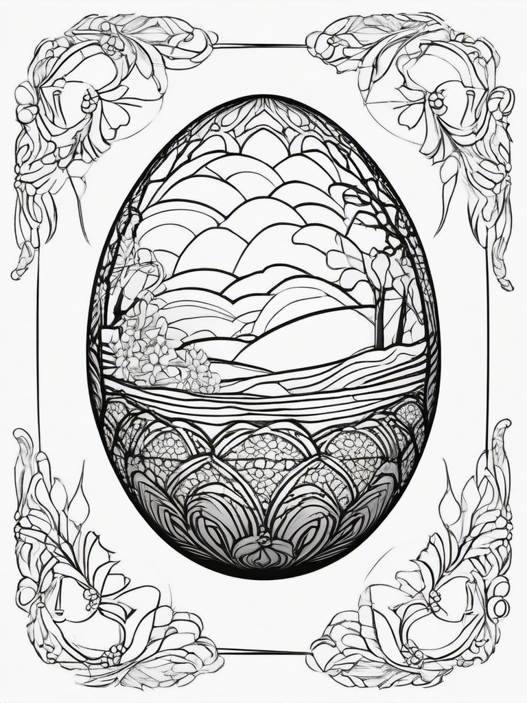 Dragon Egg Coloring Pages - Intriguing Eggs Ready to Hatch  minimal black outline printable sheet, coloring page