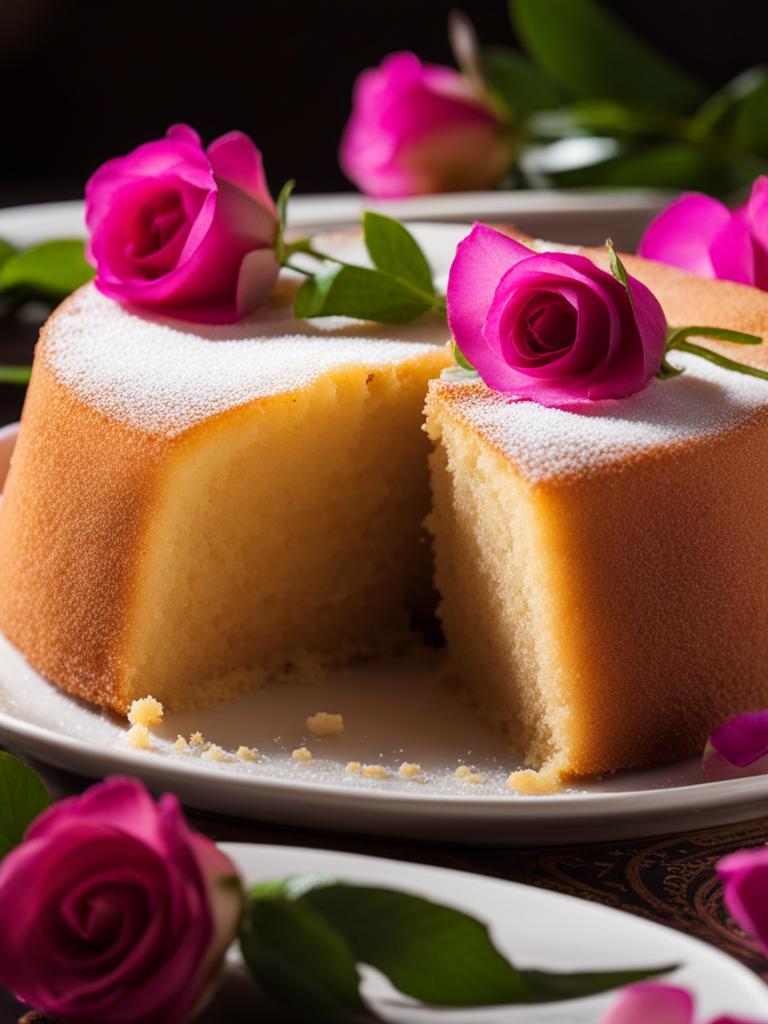 basbousa, egyptian semolina cake soaked in rosewater syrup, savored at a lively nile river cruise. 