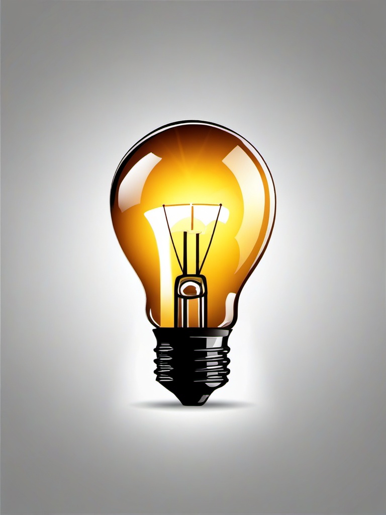 Light Bulb clipart - light bulb with a bright halo effect  