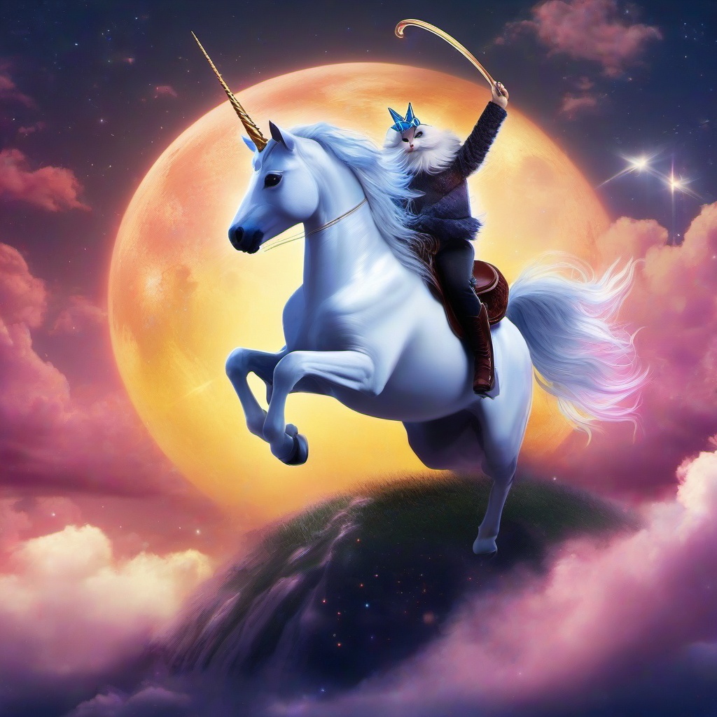 Cat Background Wallpaper - cat riding unicorn wallpaper  