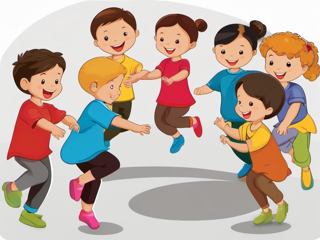 Dance clipart - children dancing in a circle  