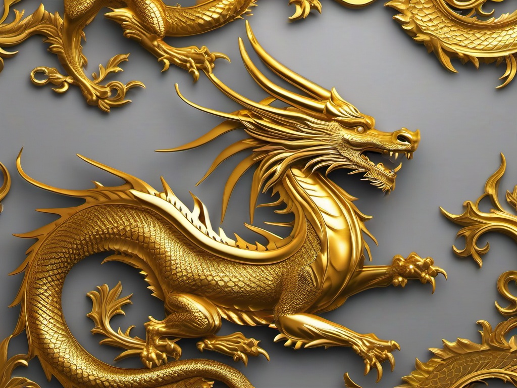 Gold Dragon Wallpaper - Bold wallpaper with a gold dragon.  background wallpaper