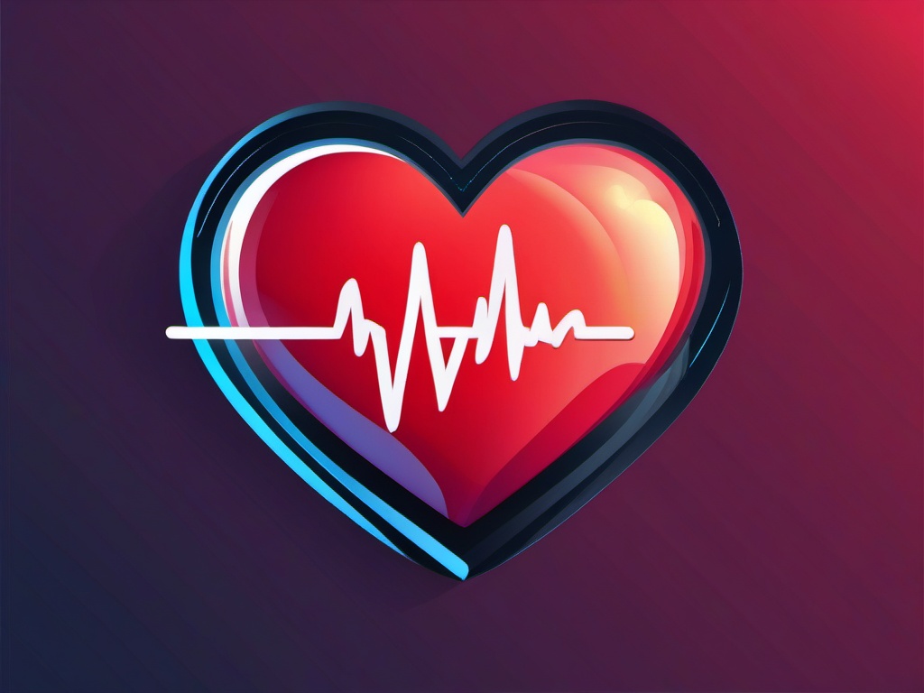 Heart with pulse icon - Heart with pulse for health and medical  color clipart, vector art