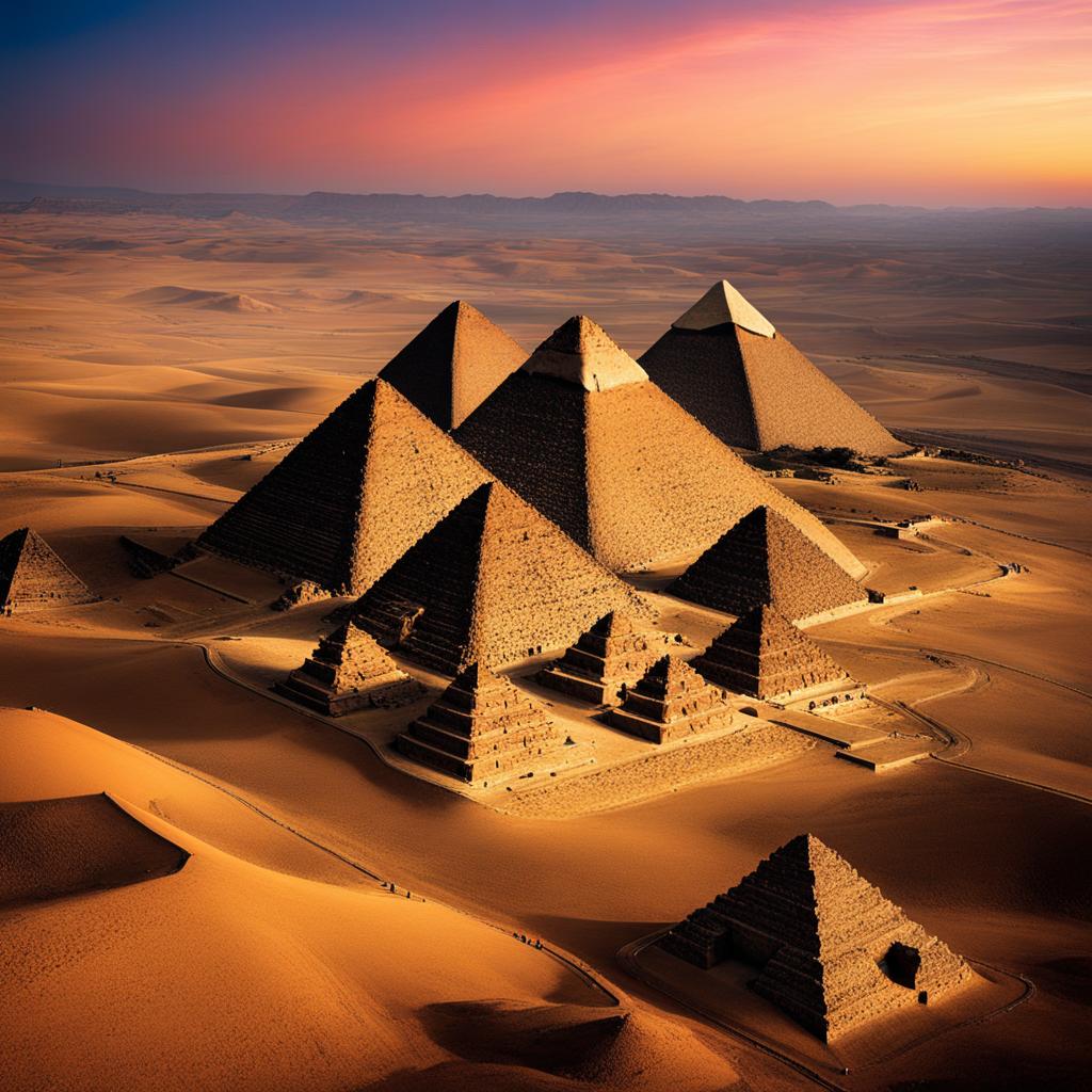 jewels of the nile: pyramids of egypt resplendent in technicolor 