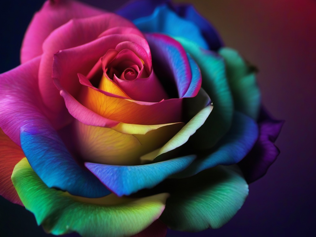 Rainbow Rose Wallpaper  