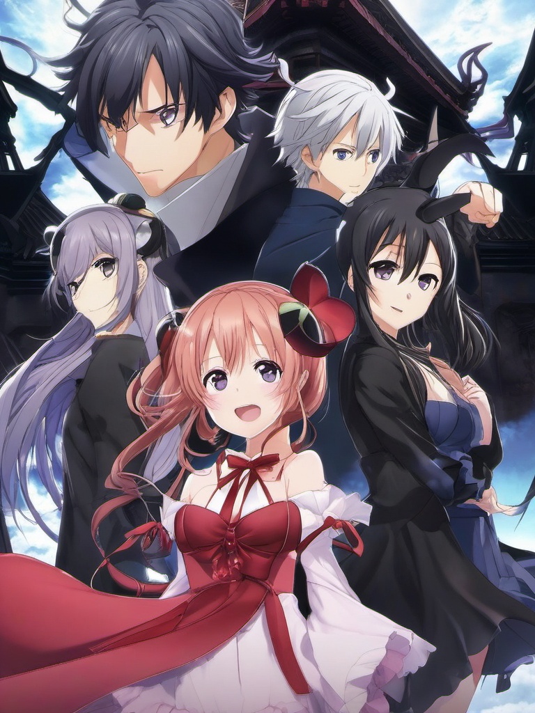 Charming underworld with mischievous demons. anime, wallpaper, background, anime key visual, japanese manga