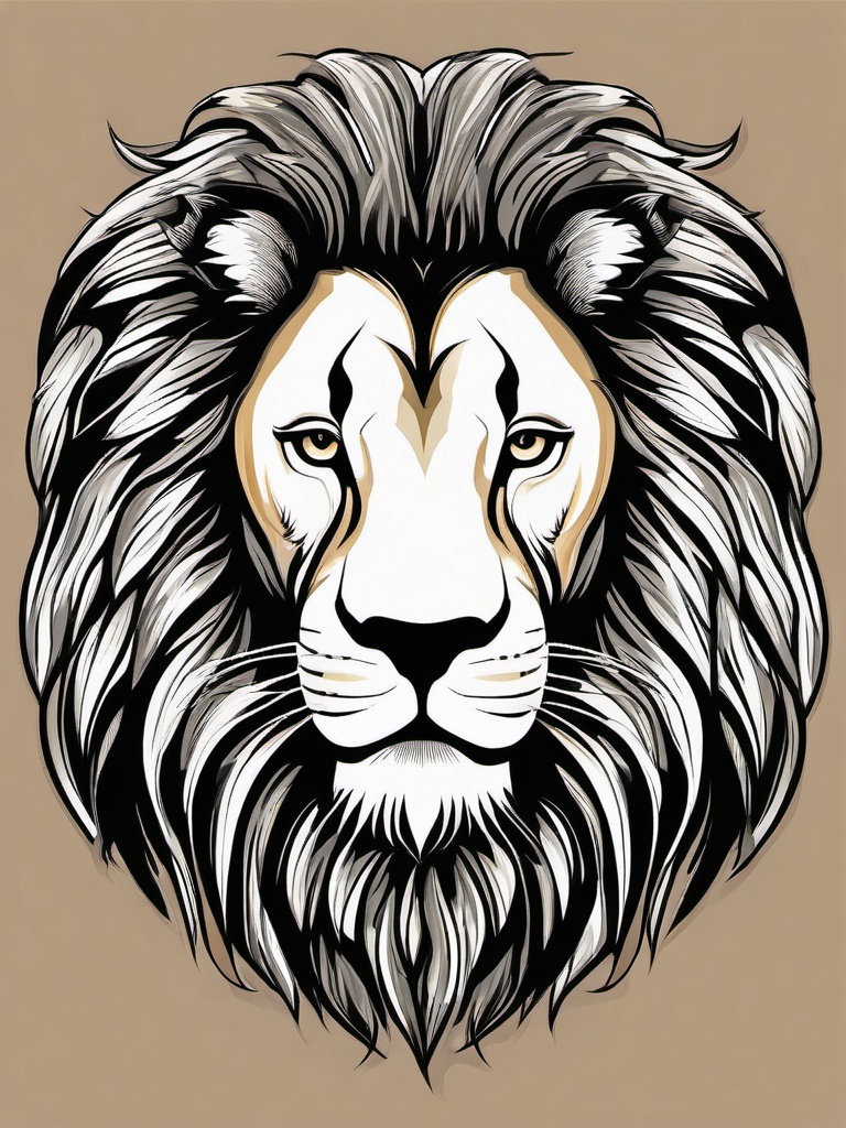 Lion clipart - Majestic carnivore of the African savannah, ,vector color clipart,minimal