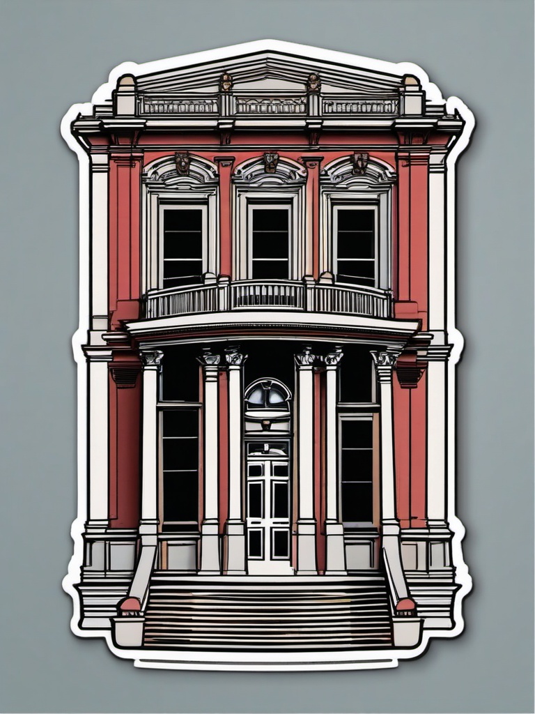 The Breakers Newport sticker- Opulent mansion in Newport, Rhode Island, , sticker vector art, minimalist design