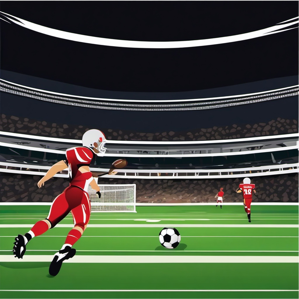 Football clipart - game in a stadium  