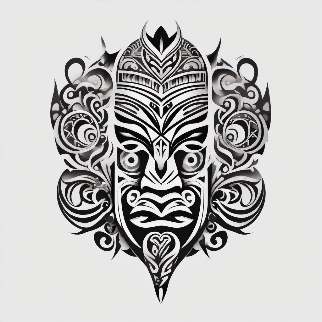 maori moko tattoo  simple color tattoo,minimalist,white background