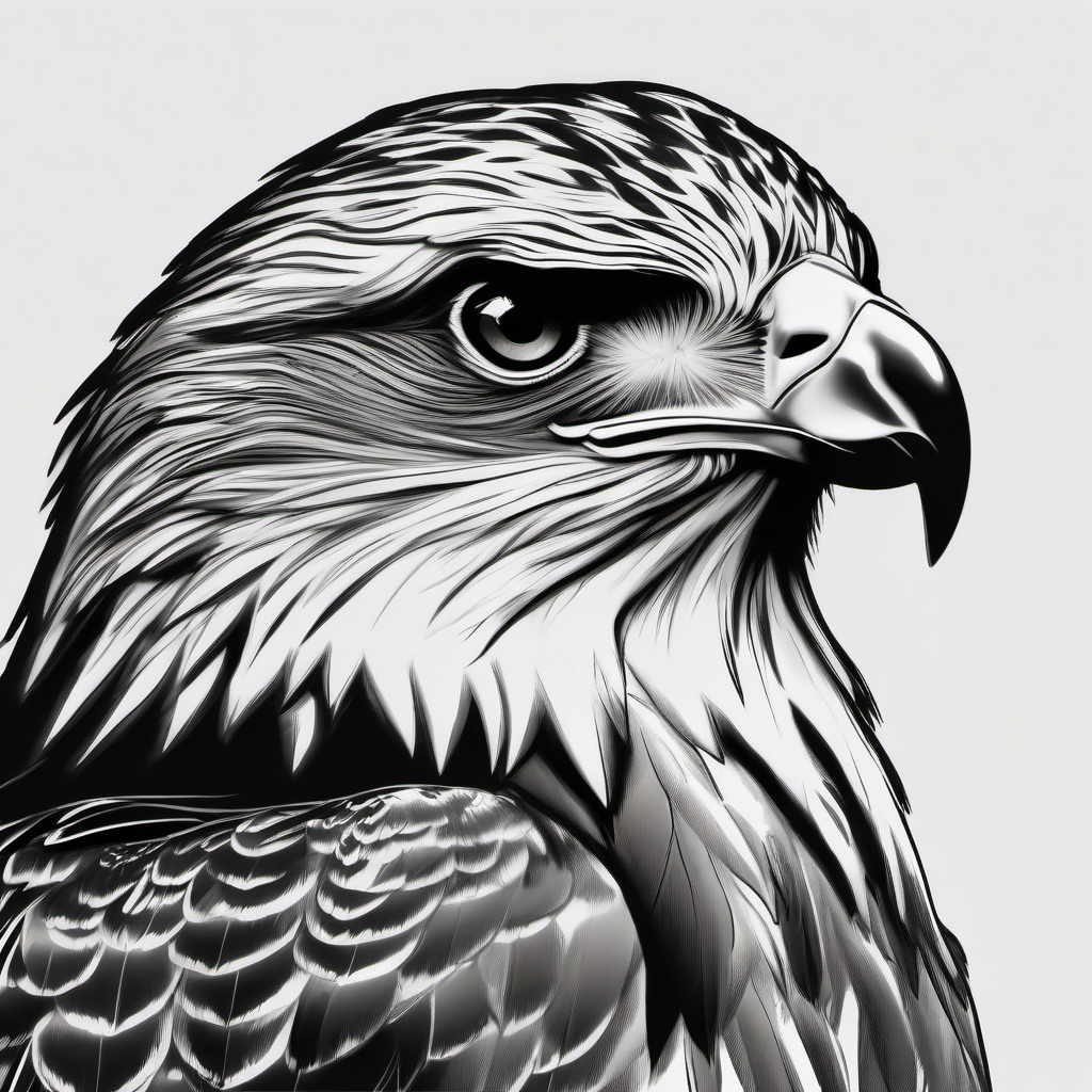 drawing of hawk  minimal rough sketch scribbles,doodles,black and white