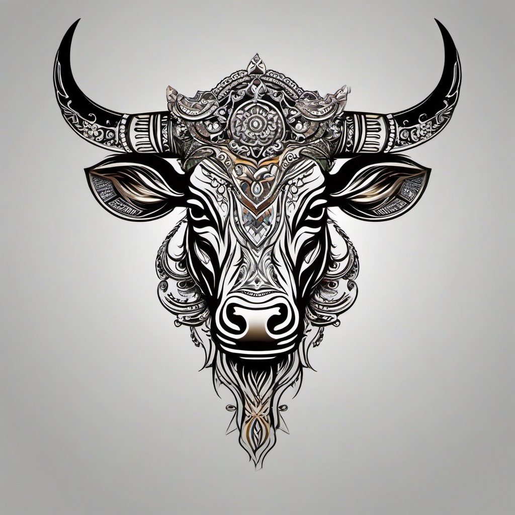 taurus tattoo  simple vector color tattoo