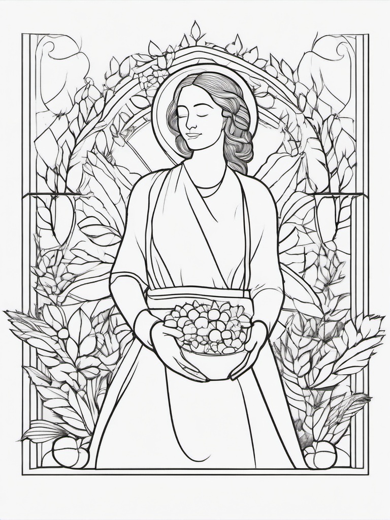 Thanksgiving Prayer Coloring Pages - Moments of Reflection and Gratitude  minimal black outline printable sheet, coloring page