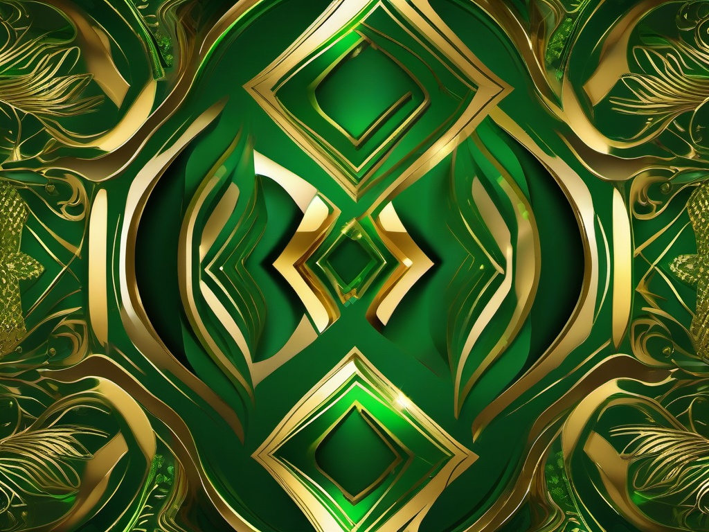 Green And Gold Background - Fresh green with golden accents, combining vibrancy and elegance.  background wallpaper