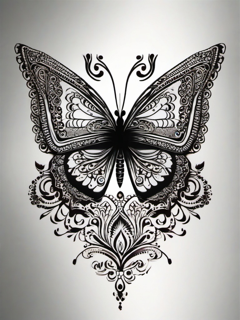 mehndi tattoo design butterfly  